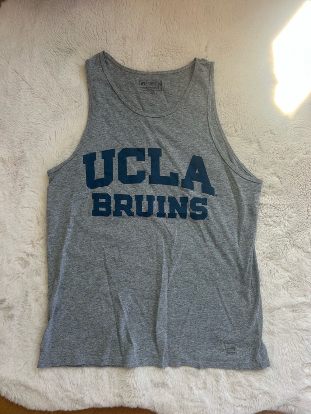 Gray Tank Top with Navy UCLA lettering
